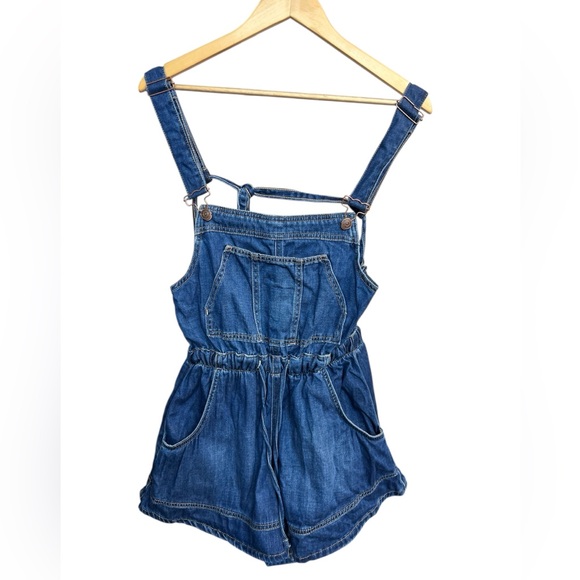 Free People We The Free Midnight Interlude Shortall Denim Size Small Blue